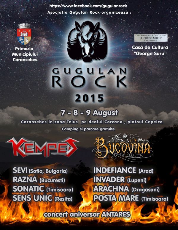 Gugulan Rock Festival va avea loc in august la Caransebes